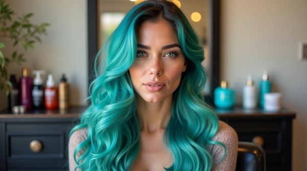Transformez vos cheveux avec une coloration bleu turquoise éclatante