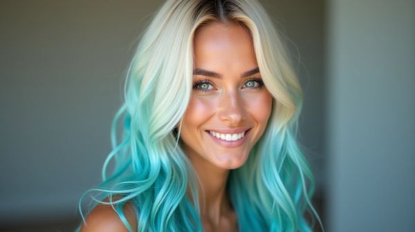 Transformez vos cheveux avec une coloration bleu turquoise éclatante